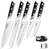 Topfeel Professional Chef Knife Set 5PCS, 3.5-8 Inch Set Kitchen Knives German High Carbon Stainless Steel Sharp Knife, Knives Set for Kitchen with Ergonomic Handle
