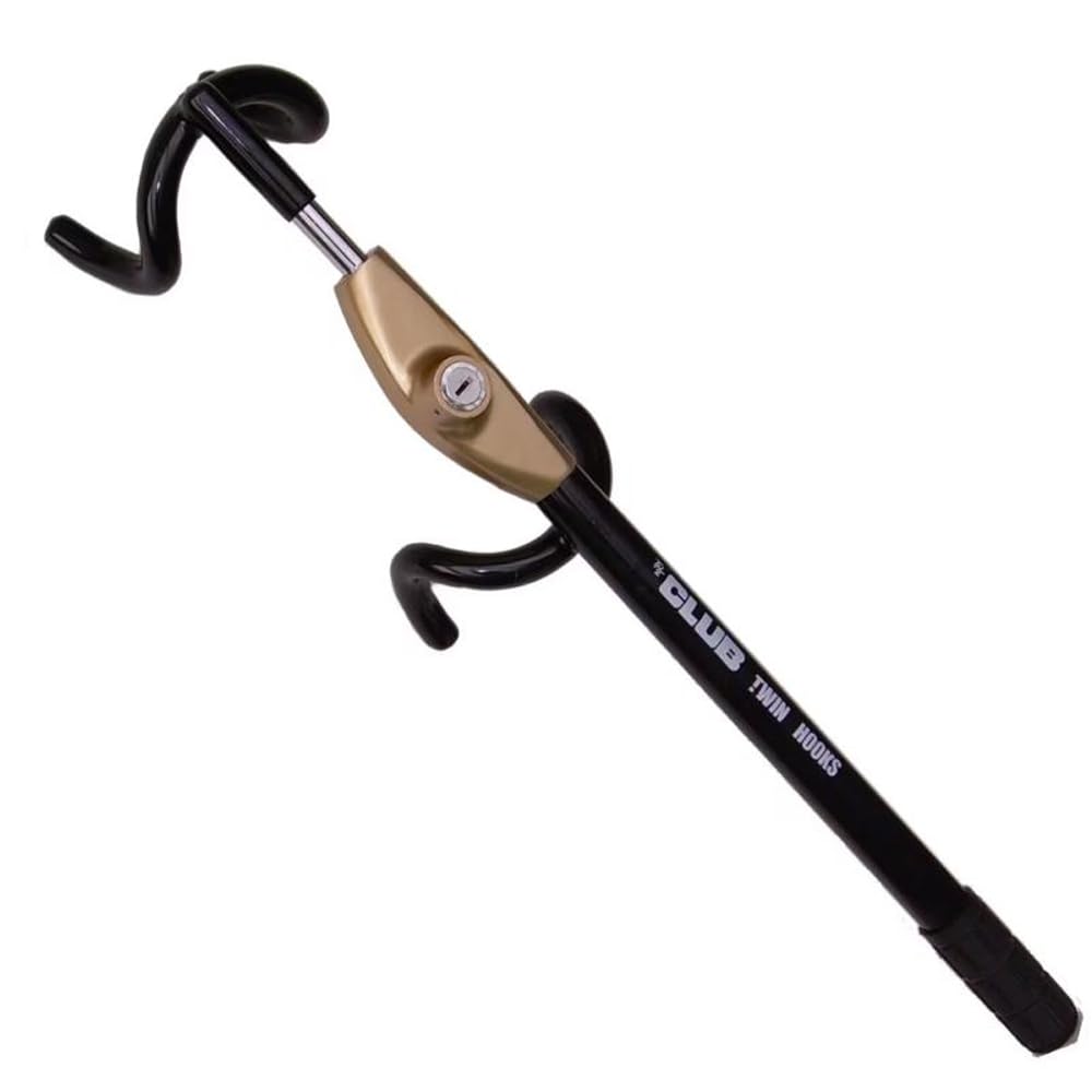 Winner International The Club 3100 - Cerradura para volante con doble gancho, color negro y dorado