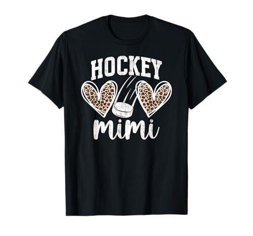 Ice Hockey Mimi Grandma Hearts Mimi of A Hockey Player T-Shirt