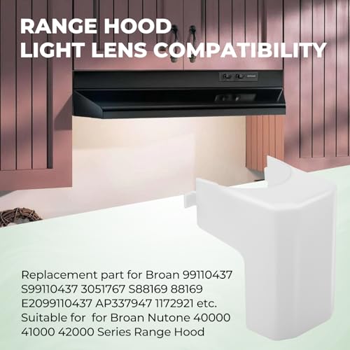 99110437 Range Hood Cover Replacement for Broan Nutone 40000 41000 42000 Series Range Hood, S99110437 Range Hood Light Lens Cover