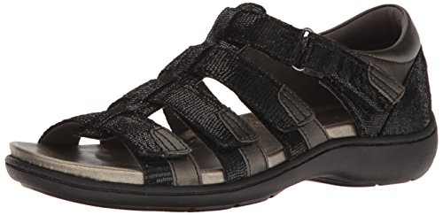 Aravon Women's Bromly Gladiator Sandal, Black, 7.5 Wide #TOP10