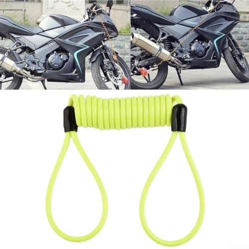 Coiled Disc Lock Reminder Cable 120cm Steel Anti-Theft