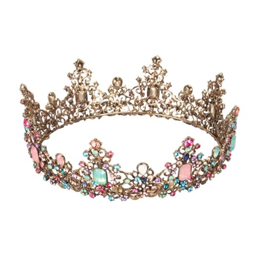 Tiara retro redonda accesorio llamativo cabello corona vintage bodas