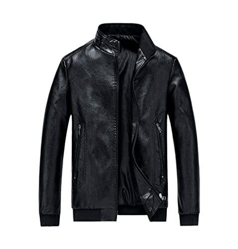 Veste en polyuréthane homme Noir XXXL blouson similicuir automne casual