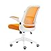 GAXQFEI Chaise Pivotante, Chaise D'Ordinateur Ergonomique Domestique Chaise D'Étude Chaise de Bureau Chaise Pivotante Chaises Élévatrices, Chaise Dorsale,Orange