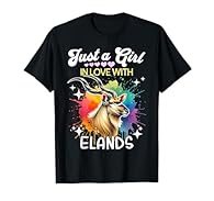 This is a funny Eland Girl motif for each women loves Eland. I Love Eland design for each Eland lover. Lightweight, Classic fit, Double-needle sleeve and bottom hem