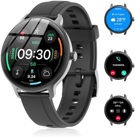 Smart Watch for Men Women(Answer/Make Calls), Smartwatch Built-in AI Voice, 1.27" HD Fitness Tracker with Heart Rate/Sleep/Step/SpO2 Monitor, 100+ Sports Modes, IP68 Waterproof Watch for Android iOS