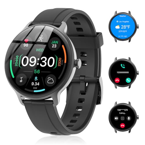 Smart Watch for Men Women(Answer/Make Calls), Smartwatch Built-in AI Voice, 1.27" HD Fitness Tracker with Heart Rate/Sleep/Step/SpO2 Monitor, 100+ Sports Modes, IP68 Waterproof Watch for Android iOS