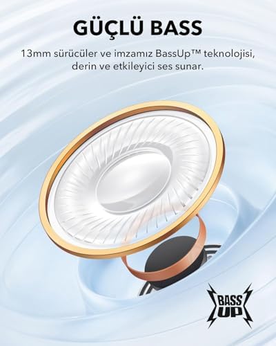 Soundcore by Anker K20i Kulak İçi Bluetooth Kulaklık, 36 Saat Çalma Süresi, Hızlı Şarj, Net Ses, Konforlu Uyum, ENC 2-Mikrofon ile Net Çağrılar, Özelleştirilebilir EQ, IPX5, Bluetooth 5.3, Siyah - Görsel 3