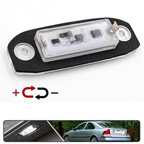 Lámpara de matrícula impermeable para coche Volvo V60 V70 C70 luz 6