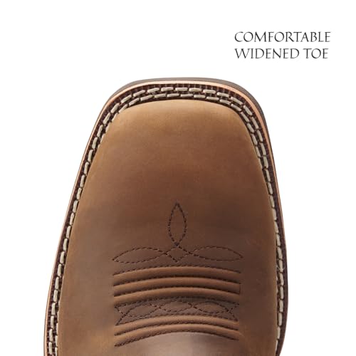 Image of SUREWAY Western Boots For Men - Mens Square Toe Cowboy Boot,Oil /Slip Resistant,Durable Fashionable Classic Pull on 10 Inch Wellington Boots - Soft Toe Work Boots