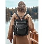 Shrrie Rucksack für Damen, modischer Leder-Rucksack, Geldbörse, Designer-Reiserucksack, Schultertasche, 2-8 Vintage Dunkelgrün, Modern – Bild 2