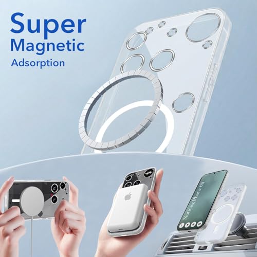 Image of Jkobi Lifetime Anti-Yellow MagSafe Compatible Clear Back Case Cover for Nothing Phone 3 (Sleek Hard Crystal | Shockproof and Camera Protection)