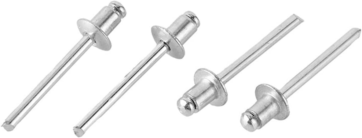 Rivetti ciechi a strappo, 50 rivetti ciechi cavi in ​​alluminio a testa tonda piatta 2.4-4.8mm x 6mm for accessori fai da te(4.8mm)