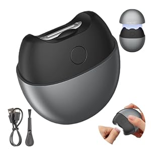 Aokitec Elektrischer Nagelknipser, Elektrischer Nagelschneider, Automatischer Nail Clipper mit LED-Licht, 2-Speed, Schmutzsammelrate >90%, Sicherer Nagelknipser für Senioren & Sehbehinderte