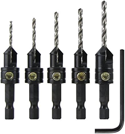 Snappy Tools Quick-Change 5-Pc. Countersink Drill Bit Set. Proudly Made in the USA.