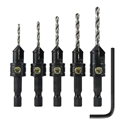 Snappy Tools Quick-Change 5-Pc. Countersink Drill Bit Set. Proudly Made in the USA.