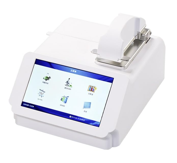GOYOJO Ultra Micro Spectrophotometer - Accurate DNA Quantification, 200-800nm wavelength, Xenon Flash, 0.5-2.0μl Sample, high Accuracy (1%), Wide absorbance Range (0.02-100A)