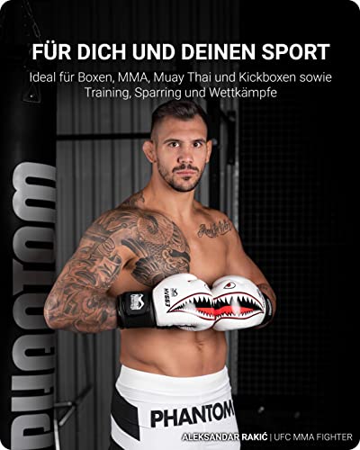 Phantom Fight Squad Boxing Gloves, FIGHT SQUAD - White, 10 Oz - Image 2