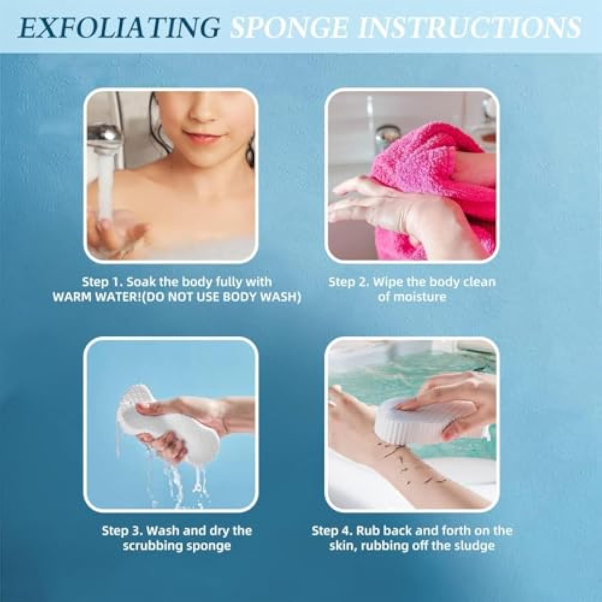Super Soft Exfoliating Bath Sponge for Gentle Skin Care