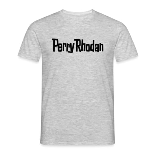 Spreadshirt Perry Rhodan Logo schwarz Männer T-Shirt, XL, Grau meliert