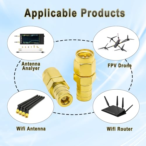 Adaptador SMA macho a SMB hembra coaxial cable 2pcs miniatura 4