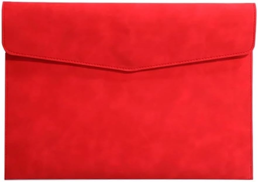 Chemise en cuir A4 rouge élégante pour ranger vos contrats professionnels avec style