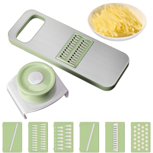 Cortador De Pepino,Rallador Ajustable Para Hogar - Picador Rallador Ergonomico Para Ensalada Zanahoria Ajo Queso Preparacion Verduras - Cocina Casa Y Restaurante