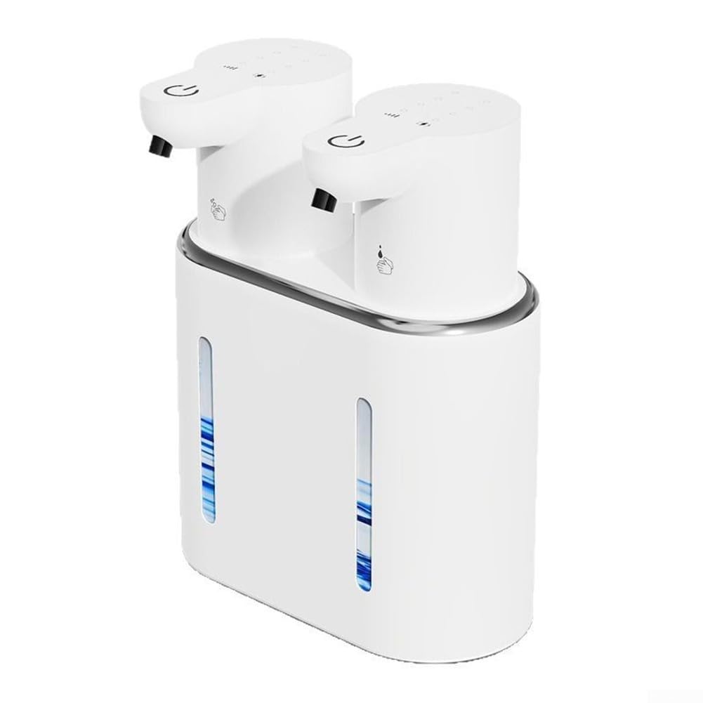 Automatischer Induktions-Seifenspender, 800 ml, Doppelkopf, elektrischer Schaumspender mit intelligentem Sensor und Wandmontage oder Tischmontage, für Badezimmer, Küche (B)