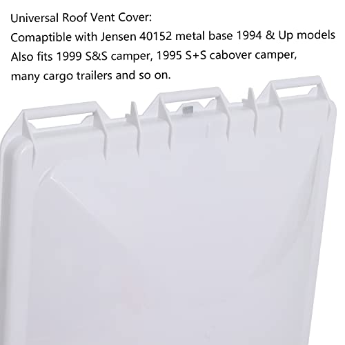 Wadoy 13 X 13 Inch Rv Camper Vent Cover/Lid Comaptible With Jensen 40152 Metal Base 1994 & Up Models, Universal Roof Vent Cover Replacement For Rv, Trailer, Camper, Motorhome #TOP5