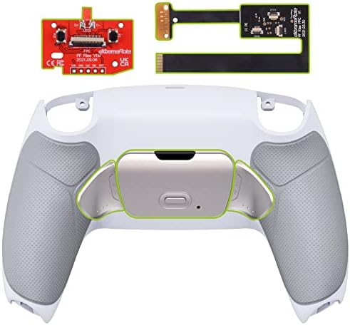 eXtremeRate Czarny Gumowany Grip Programowalny RISE 2.0 Zestaw Remap dla ps5 BDM 010 & BDM 020 Controller, Płyta Uaktualniająca & Przeprojektowana Tylna Powłoka & Powrót Przyciski dla ps5 Controller - Controller Nie jest