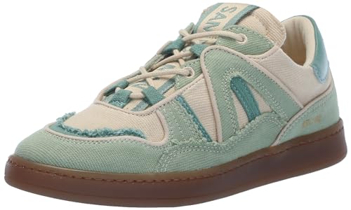 Sam Edelman Women's Jayne Sneaker Washed Palm/Linen/Turquoise 5 Medium