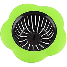 Alvinlite Plastic Sink Strainer Flower Shaped Drain Stopper Kitchen Bathroom Accessories for Kitchen Bathroom BathtubGreen