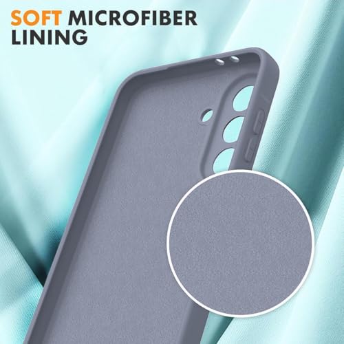 Image of DIZORO Microfiber Candy Case Compatible for Samsung A37 5G Smooth Touch Cushion Liquid Soft Silicone Gel Rubber Phone Cases Non-Slip Full Body Protective Shockproof Back Cover (Lavender Grey)