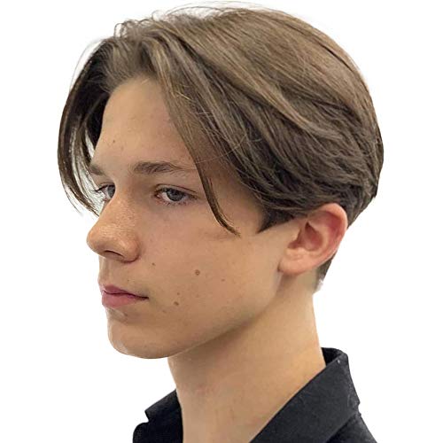 Kaneles Mullet Wigs for Men 80s Costumes Fancy Party Accessory Cosplay Halloween Wig (Light Brown)