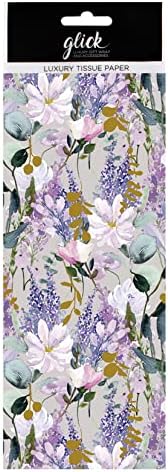 Glick Four Sheets Luxury Tissue Paper, SD Buddleia Large Sheets (x4), Perfect for Gift Wrapping, Art & Crafts, 750 x 500 mm, Multi-Colour (TPST35)