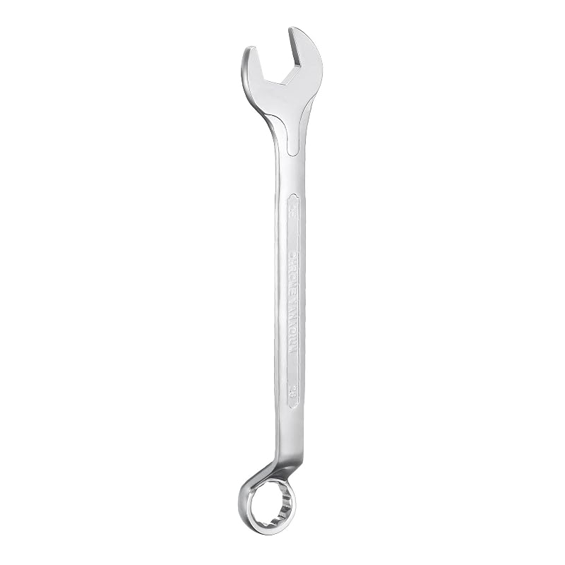 Chave combinada 26 mm HARFINGTON em aço cromo-vanádio, boca estrela de 12 pontos com offset de 75° e boca aberta de 15°
