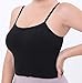 Cabales Women's Crop 3-Pack Seamless Wire Free Sport Bra Rib-Knit Camisole Yoga Bra Non Padding Crop Tank Tops,Color-MB,XX-Large Black