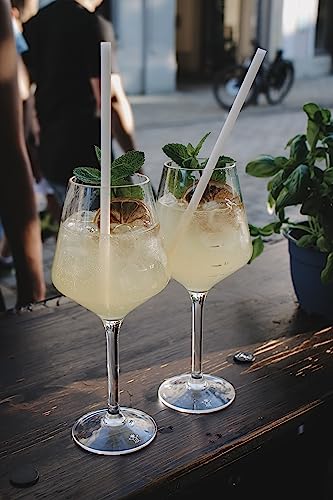 Foto von MixTools ONE4ALL - Unbreakable Kunststoff Weingläser aus Tritan-Plastik, 2er-Set - ideal für Camping, Catering, Poolpartys, Gartenpartys, Festivals und Picknicks geeicht: drei Füllstrichen/Fülllinien