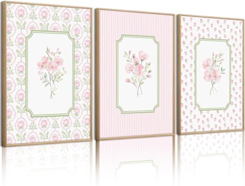 Poster floral lianyibo rose vert pour décoration de chambre bébé fille