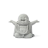 YOUFINE Small Mini Sandstone Buddha Statue Zen Sculpture Mitation Bluestone Praying Ornament Home Office Car Fish Tank Tea Pet Feng Shui Decor for Bringing Good Luck Wealth (Laughing Buddha)