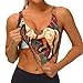 Women Girls Yoga Bras U-Shaped Back Comfortable Sweat Vest with Pads Elastic Sportswear for Gym Fitness, for Vintage Horse Plaid Art