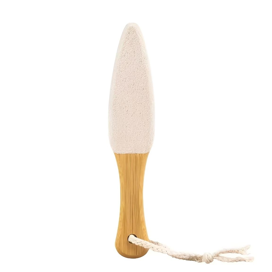 Foot File Callus Remover Double Sided with Bamboo Handle, Pumice Stone Heel Scrubber for Dead Skin Removal, Pedicure Tool for Cracked Heels, Hard Skin Exfoliator, Wet & Dry Foot Care (White)-image-16