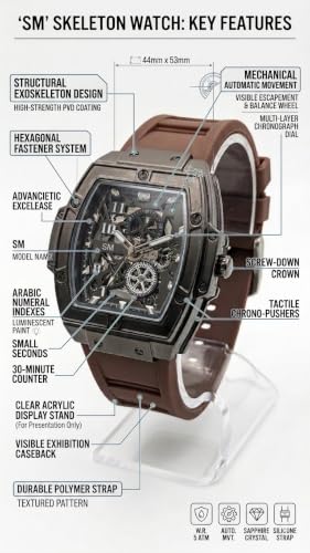 Image of Executive Skeleton Watch | Industrial Tonneau Automatic Edition