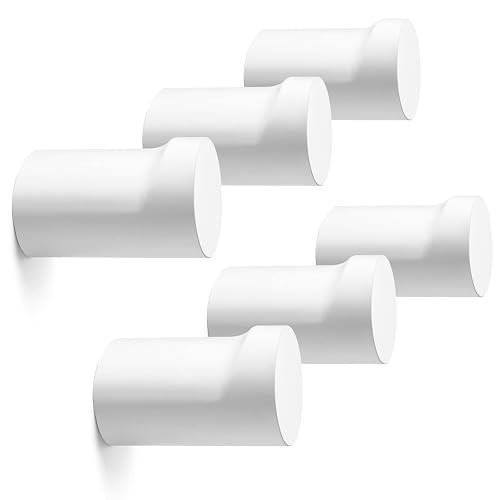bsdonte Wood Wall Hooks 6 Pack, Modern Decorative Coat Hooks