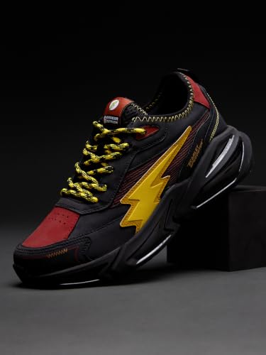 Image of The Souled Store Flash : Scarlet Speedster Men and Boys Lace Up Low Top Stylish Sneakers with Flexibility & Comfort