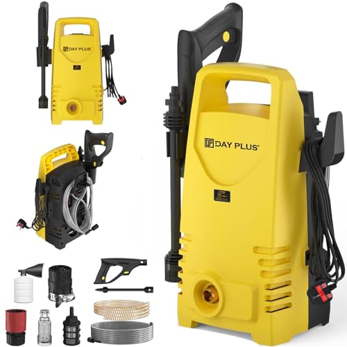 1500W Electric High Pressure Washer, Power Jet Washers for Patio 55 Bar(5.5MPA/797.5PSI), Flow Rate: 300 l/h, High-Pressure Gun with 3-in-1 Adjustable Nozzle, Lightweight & Portable