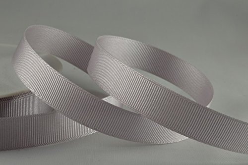 Rpribbon Silver Grey Grosgrain Ribbon 22Mm X 1 Metre Cut From Roll