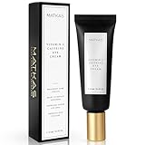 MATKAS Korean Vitamin C Under Eye Cream for Dark Circles and Puffiness 0.5 Fl. Oz. - Brightening Under Eye Cream with Caffeine for Puffy Eyes, Korean Under Eyes Brightener Moisturizer, Caffeine Serum