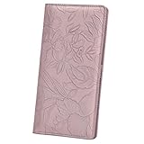 FALAN MULE Ultra Slim Thin Wallet for Women Bifold Leather RFID Blocking Designer Credit Card Holder